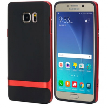 Силиконовый чехол Rock Royce Series для Samsung Galaxy Note 5 - черно-красный