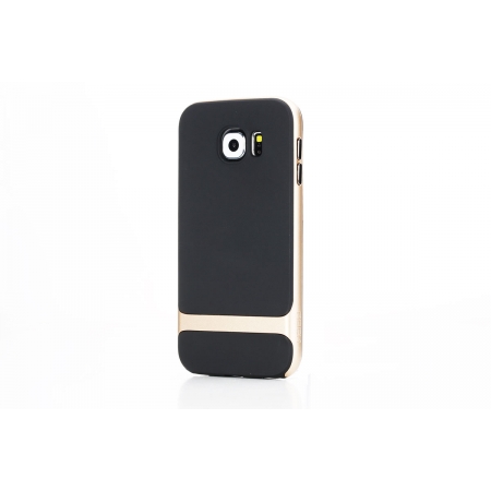 Силиконовый чехол Rock Royce Series для Samsung Galaxy S6 - черно-золотистый